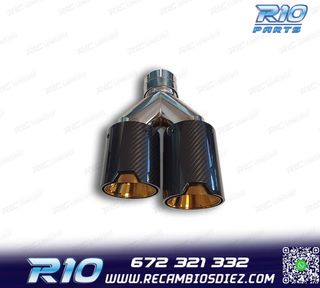 COLA ESCAPE IZQ BMW LOOK M PERFORMANCE DORADO CARBONO