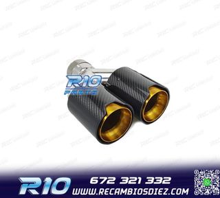 COLA ESCAPE IZQ BMW LOOK M PERFORMANCE DORADO CARBONO