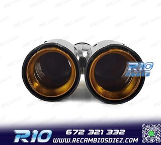 COLA ESCAPE IZQ BMW LOOK M PERFORMANCE DORADO CARBONO