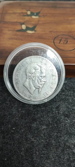 5 Lire Argento Vittorio Emanuele 1876