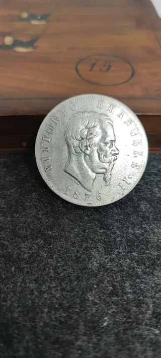 5 Lire Argento Vittorio Emanuele 1876