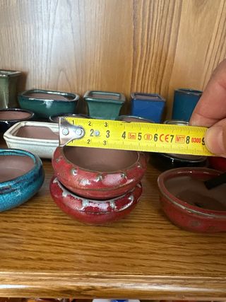 Lote 40 mini macetas bonsai cerámica