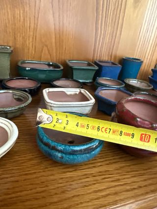 Lote 40 mini macetas bonsai cerámica