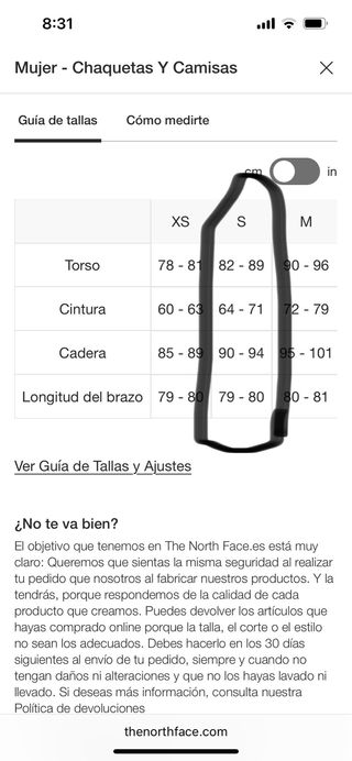 Chaqueta descendit The North Face Naranja Mujer S