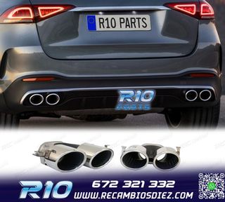 COLAS DE ESCAPE MERCEDES GLE W167 19- LOOK GLE53 CROMO