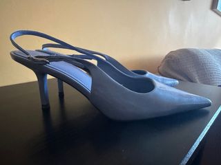 Zapatos Zara Tacon Azul