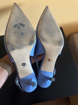 Zapatos Zara Tacon Azul