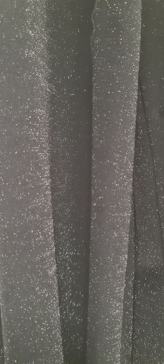Pantaloni neri glitter gamba larga