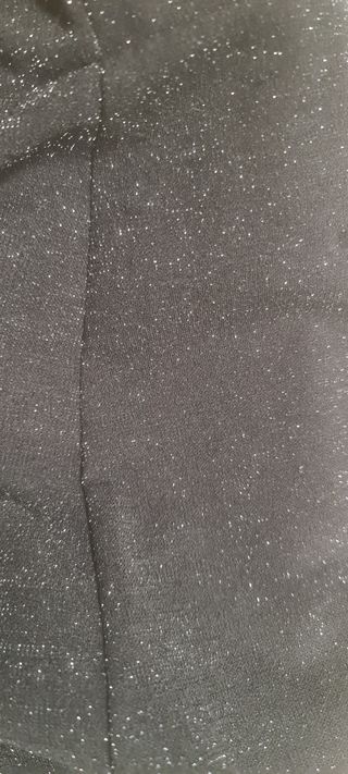 Pantaloni neri glitter gamba larga