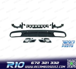 DIFUSOR MERCEDES C W205 LOOK AMG C63 14-18 + COLAS ESCAPE