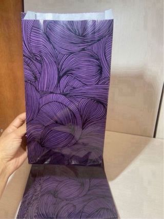 50 sobres de regalo morados 18x6x35 cm