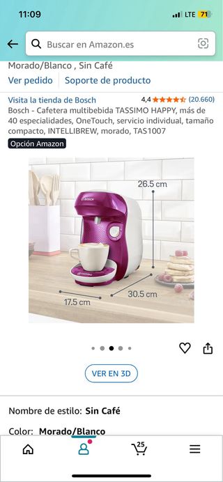 Cafetera Tassimo Bosch Happy Rosa