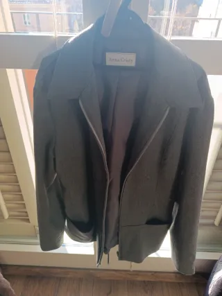 Americana Anna Cristy cremallera gris