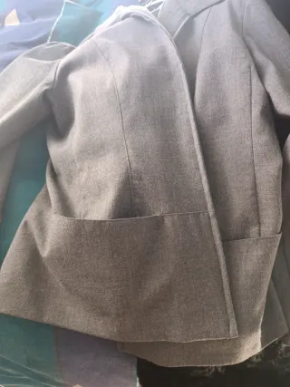 Americana Anna Cristy cremallera gris