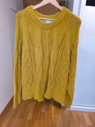 Jersey ZARA algodón amarillo
