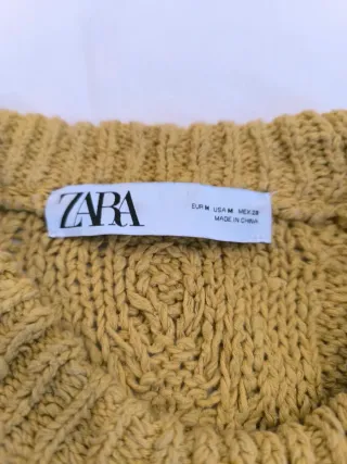 Jersey ZARA algodón amarillo