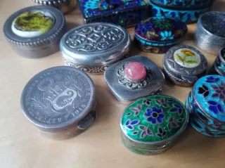 247 gr Cajitas vintage plata todas con sello