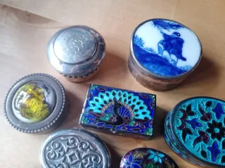 247 gr Cajitas vintage plata todas con sello