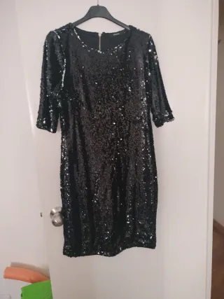 Vestido de fiesta lentejuelas negro