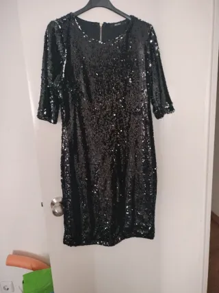 Vestido de fiesta lentejuelas negro