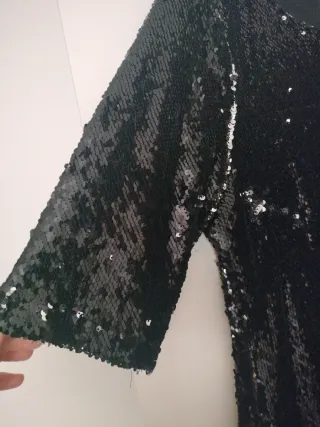 Vestido de fiesta lentejuelas negro