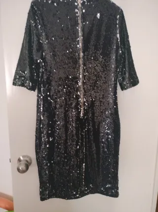 Vestido de fiesta lentejuelas negro