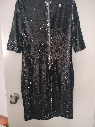 Vestido de fiesta lentejuelas negro