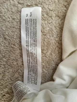 Camiseta Bershka Blanca Estampada Talla S