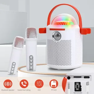 Karaoke Inalámbrico con 2 Micrófonos