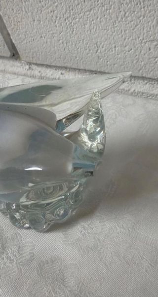 Figura de cristal cisne azul