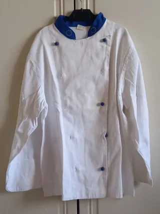 Divisa da chef bianca e blu