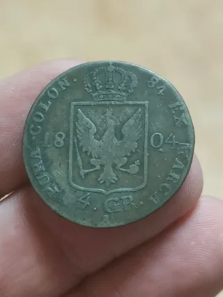 4 Groschen Prusia 1804 plata