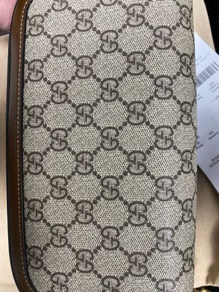 Borsa Gucci Horsebit 1955 Beige/Marrone