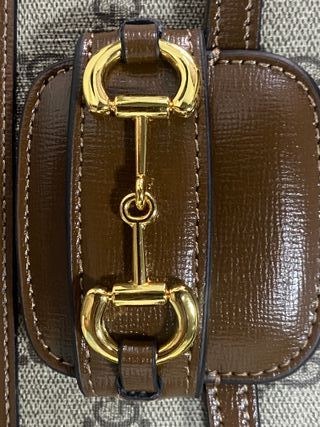 Borsa Gucci Horsebit 1955 Beige/Marrone