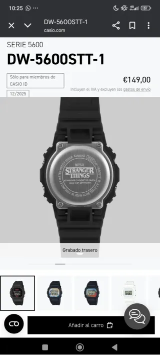 Casio G-Shock STRANGER THINGS Edición Limitada