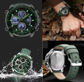 Reloj Naviforce Hombre Analógico Digital Verde