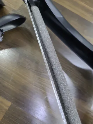 Lote 7 perchas traje plástico negro