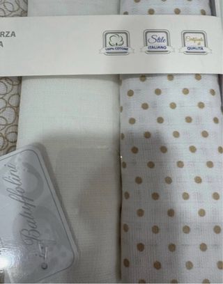 Set 3 quadrati garza Batuffolini cotone