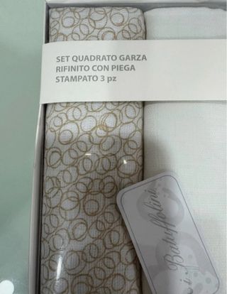 Set 3 quadrati garza Batuffolini cotone