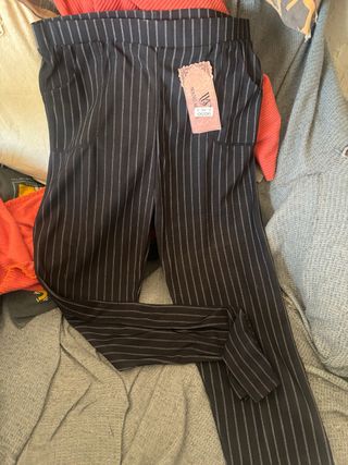 Pantalón de vestir a rayas Wang Se