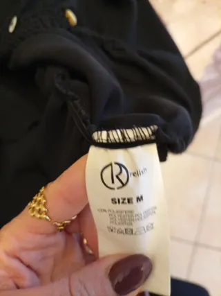 Camicia Relish nera con rouches