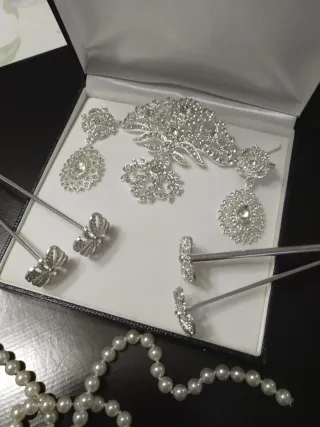 Aderezo de fallera plata a estrenar