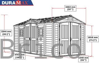 Caseta PVC Apex Pro Plus 246x476x234 cm - Duramax