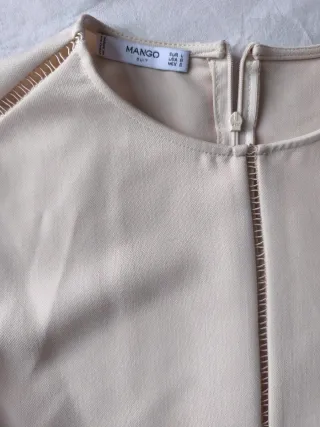 Vestido Mango Beige Talla XS