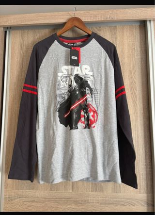 Camiseta Star Wars Darth Vader Manga Larga