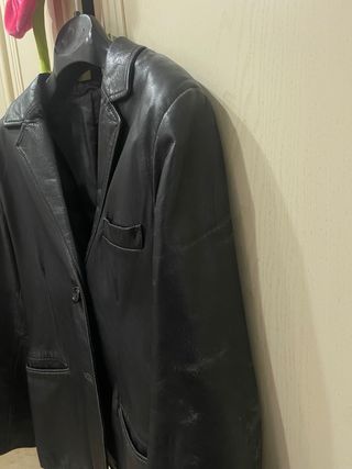 Giacca vera pelle nera