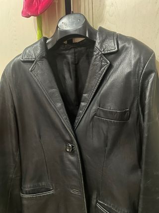 Giacca vera pelle nera