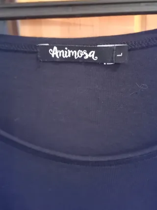 Camiseta Animosa Negra Estampado Sol