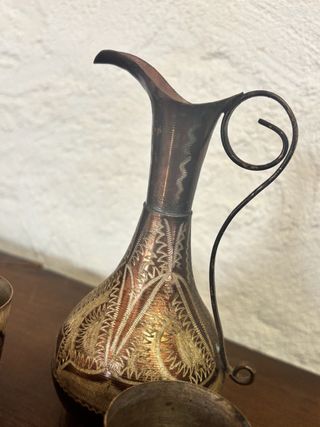 Tetera y 3 vasos marroquíes