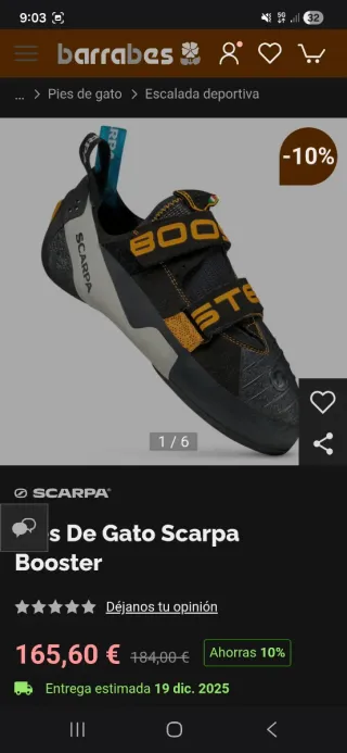 Pies de gato Scarpa Booster